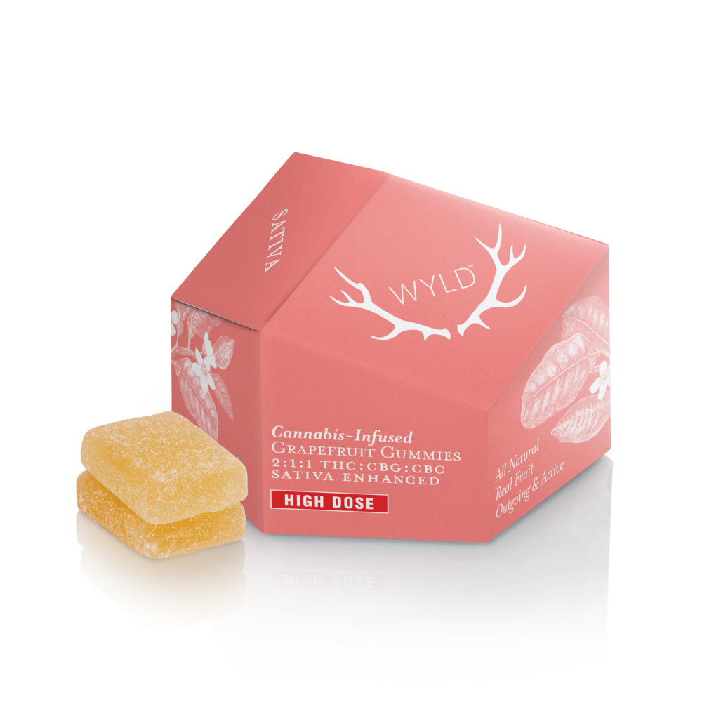 Marijuana WYLD Grapefruit 211 CBGCBC + Sativa Enhanced Gummies for